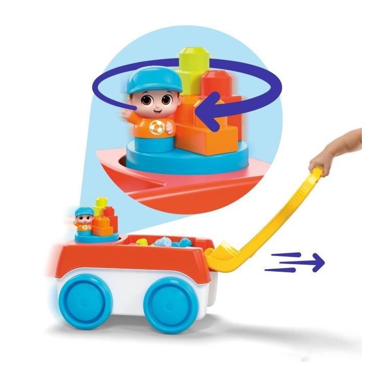 Mega Bloks - Tourni Wagon - jouet de construction - 1er age - 12 mois