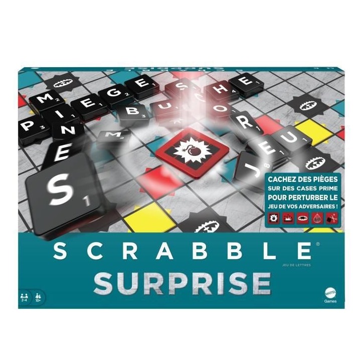 Mattel Games - Scrabble Surprise - Jeu de société et de lettres - De