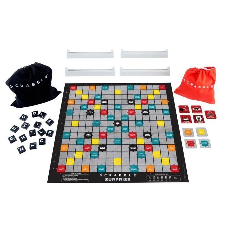 Mattel Games - Scrabble Surprise - Jeu de société et de lettres - De