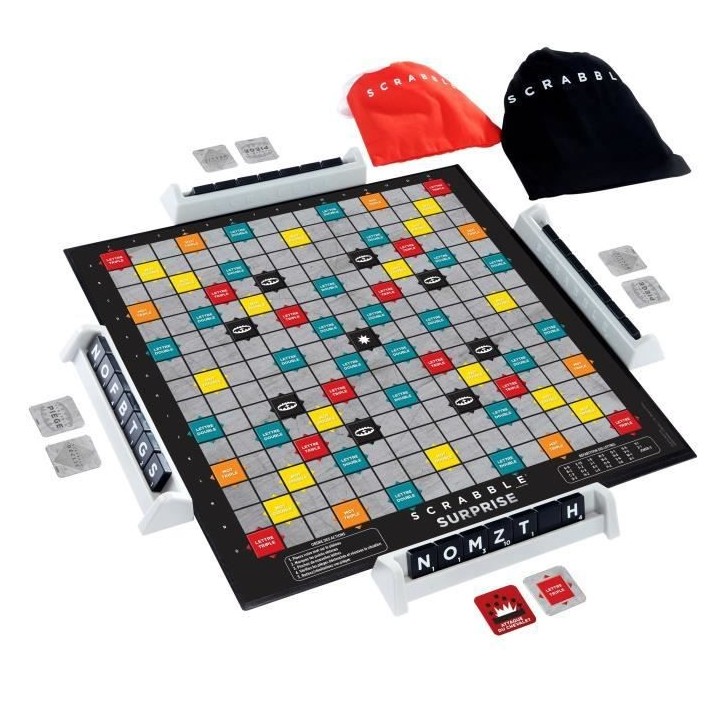 Mattel Games - Scrabble Surprise - Jeu de société et de lettres - De