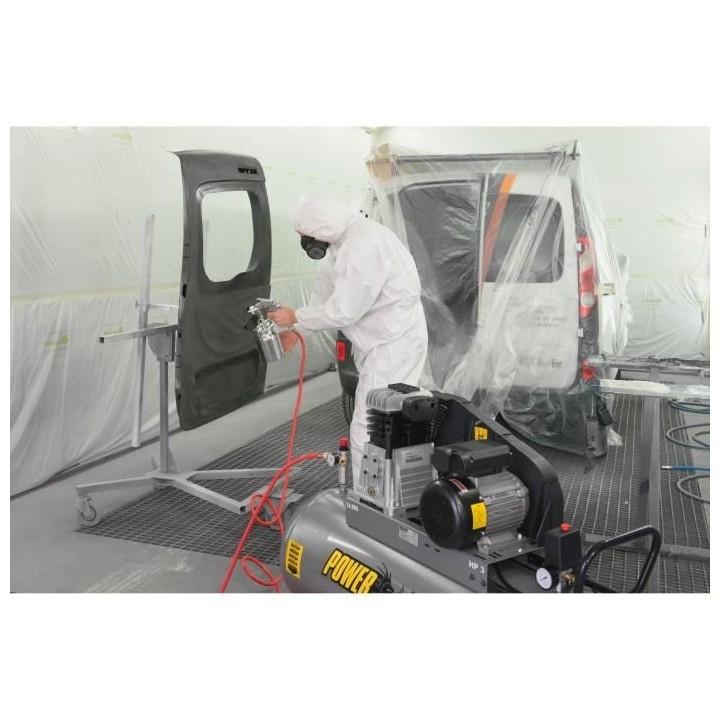 MECAFER Compresseur 150 L 3HP Bicylindre courroie 10 bars Semi Pro Pow