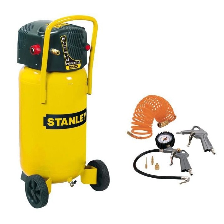 STANLEY Compresseur vertical 50 L 2 CV 10 bars avec kit de gonflage