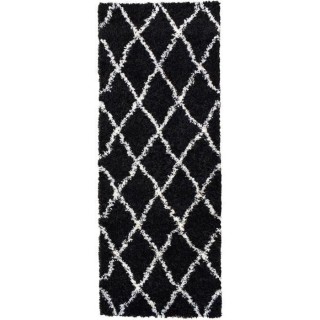 NAZAR ASMA Tapis de couloir Shaggy - Style berbere - 67 x 180 cm - Noi