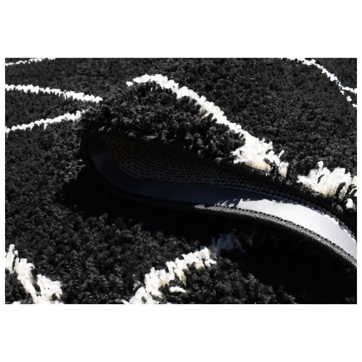 NAZAR ASMA Tapis de couloir Shaggy - Style berbere - 67 x 180 cm - Noi