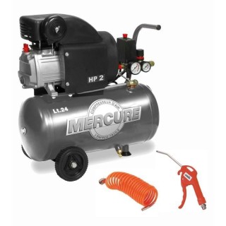 Compresseur d'air horizontal Mercure 425063 - 24L - 1500 W - 8 barss -
