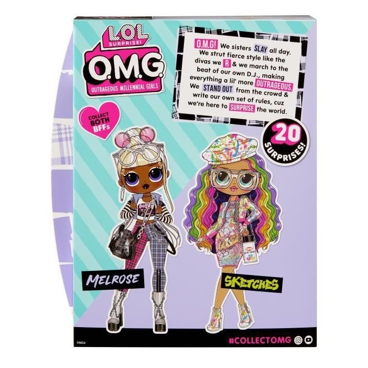 L.O.L. Surprise OMG - Série 6 - Poupée Mannequin - Melrose - Contien