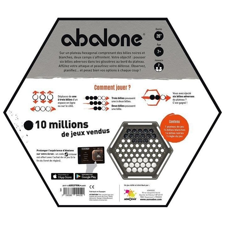 Abalone - Nouvelle Edition - Jeu de société - ASMODEE