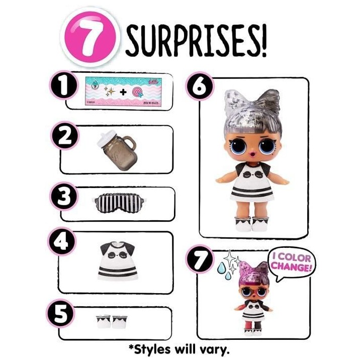 L.O.L. Surprise - Poupée aux cheveux pailletés qui change de couleur
