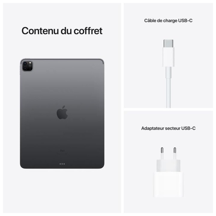 Apple - iPad Pro (2021) - 12,9 - WiFi - 128 Go - Gris Sidéral