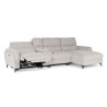 Canapé d'angle gauche 3 places MIAMI - Tissu beige - 2 places relax - L 303 x P 158 x H 96 cm