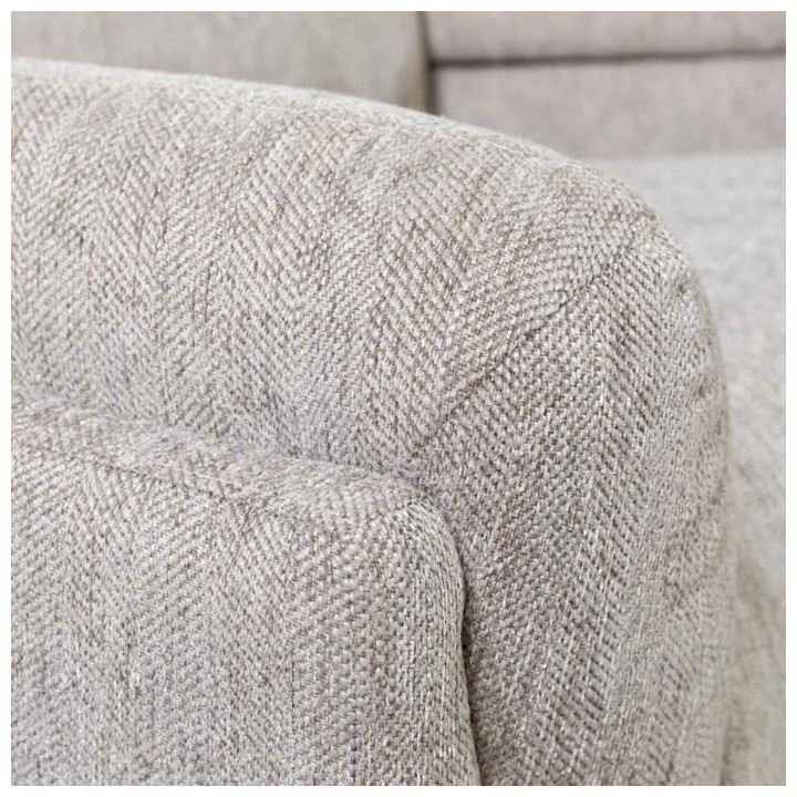 Canapé d'angle gauche 3 places MIAMI - Tissu beige - 2 places relax -