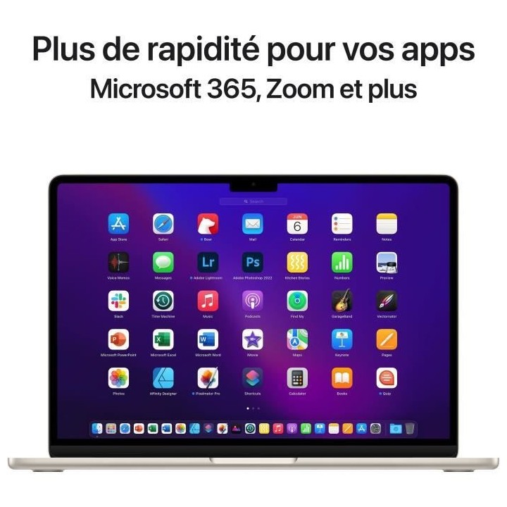 Apple - 13,6 MacBook Air M2 - RAM 8Go - Stockage 512Go - Lumiere Stell