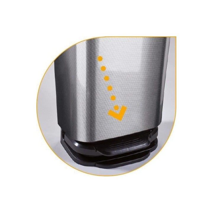 MHOME Poubelle a pédale JIVE - 40 L - Effet carbone - Gris foncé