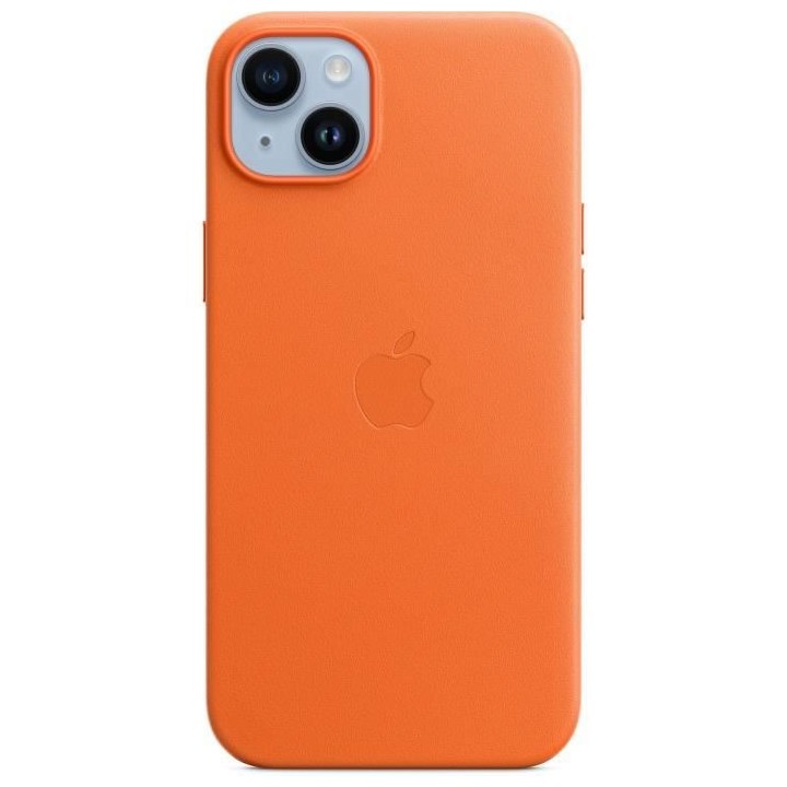 APPLE Coque en cuir pour iPhone 14 Plus avec MagSafe - Orange