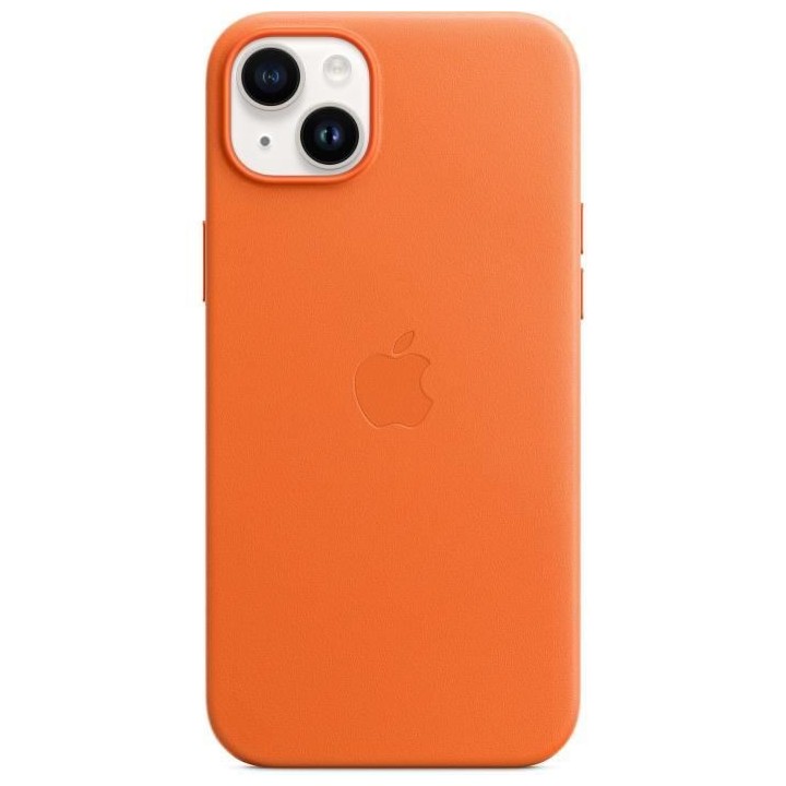 APPLE Coque en cuir pour iPhone 14 Plus avec MagSafe - Orange