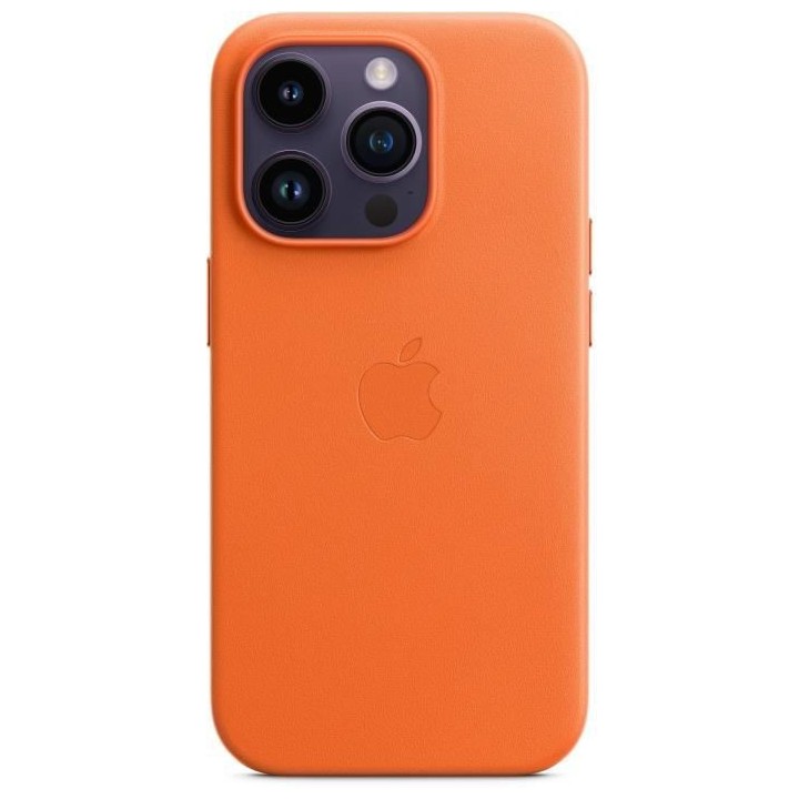 APPLE Coque en cuir pour iPhone 14 Pro avec MagSafe - Orange