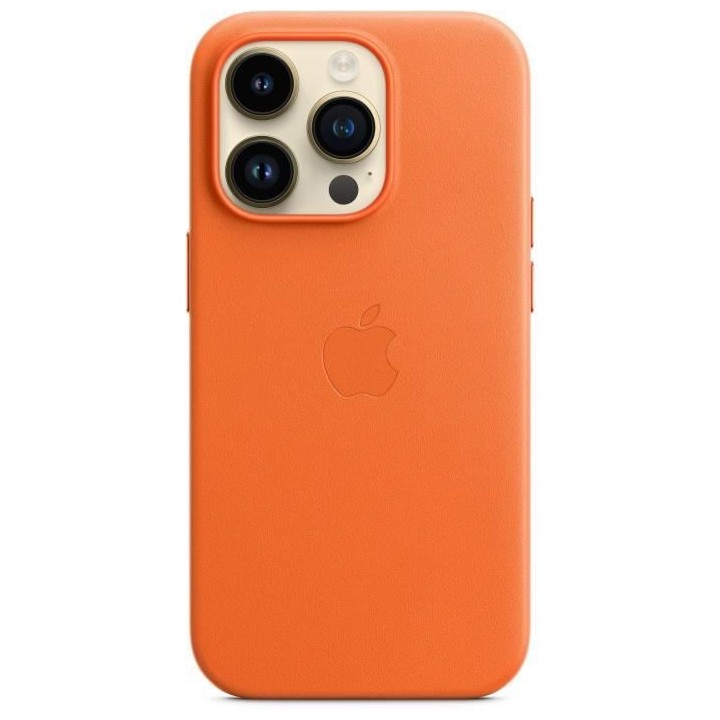 APPLE Coque en cuir pour iPhone 14 Pro avec MagSafe - Orange