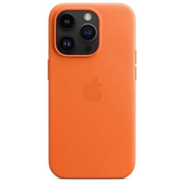 APPLE Coque en cuir pour iPhone 14 Pro avec MagSafe - Orange