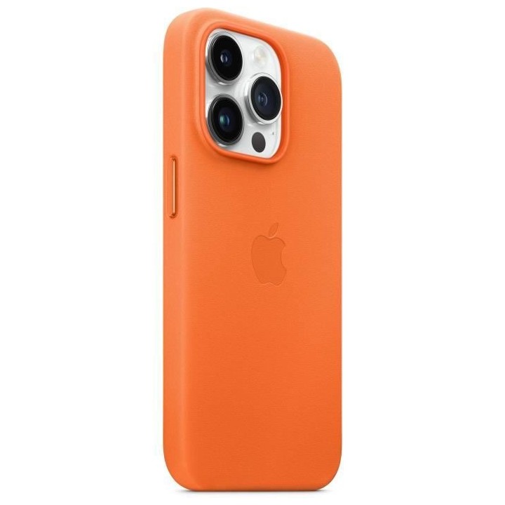 APPLE Coque en cuir pour iPhone 14 Pro avec MagSafe - Orange