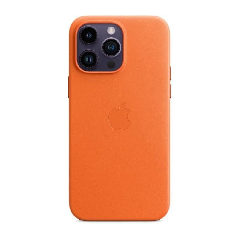 APPLE Coque en cuir pour iPhone 14 Pro Max avec MagSafe - Orange