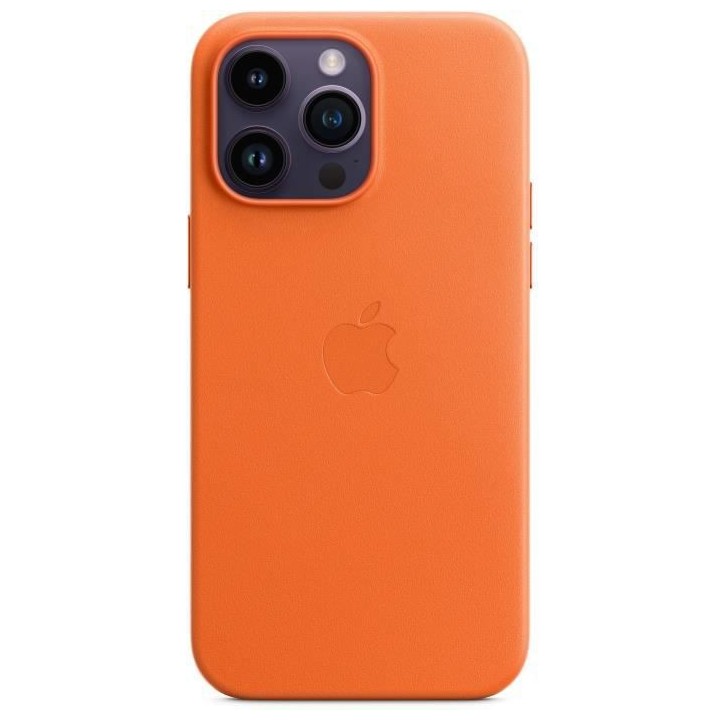 APPLE Coque en cuir pour iPhone 14 Pro Max avec MagSafe - Orange