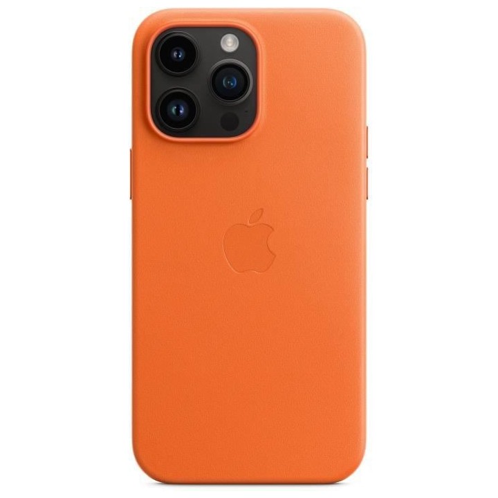 APPLE Coque en cuir pour iPhone 14 Pro Max avec MagSafe - Orange