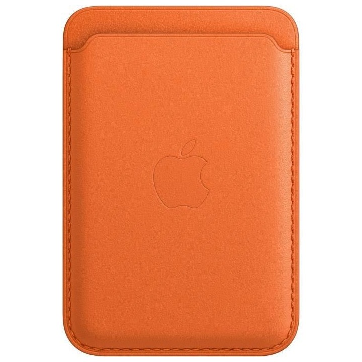 APPLE Porte-cartes en cuir pour iPhone avec MagSafe - Orange