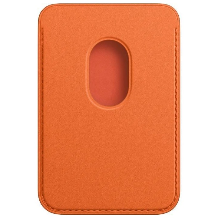 APPLE Porte-cartes en cuir pour iPhone avec MagSafe - Orange