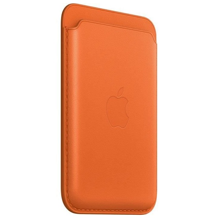 APPLE Porte-cartes en cuir pour iPhone avec MagSafe - Orange