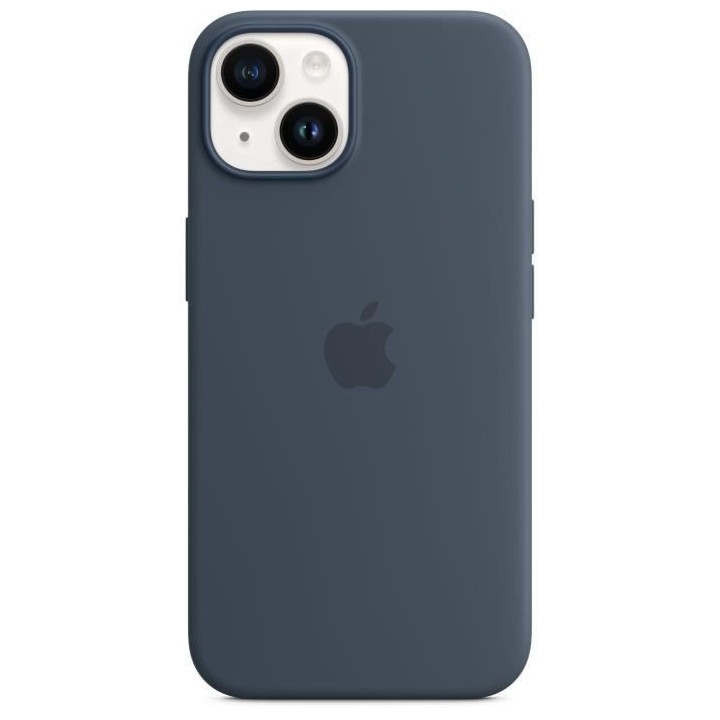 APPLE Coque en silicone pour iPhone 14 avec MagSafe - Bleu orage