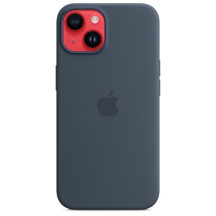 APPLE Coque en silicone pour iPhone 14 avec MagSafe - Bleu orage