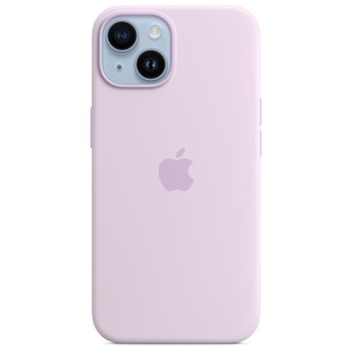 APPLE Coque en silicone pour iPhone 14 avec MagSafe - Rose craie