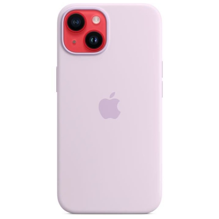 APPLE Coque en silicone pour iPhone 14 avec MagSafe - Rose craie
