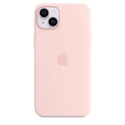 APPLE Coque en silicone pour iPhone 14 Plus avec MagSafe - Rose craie