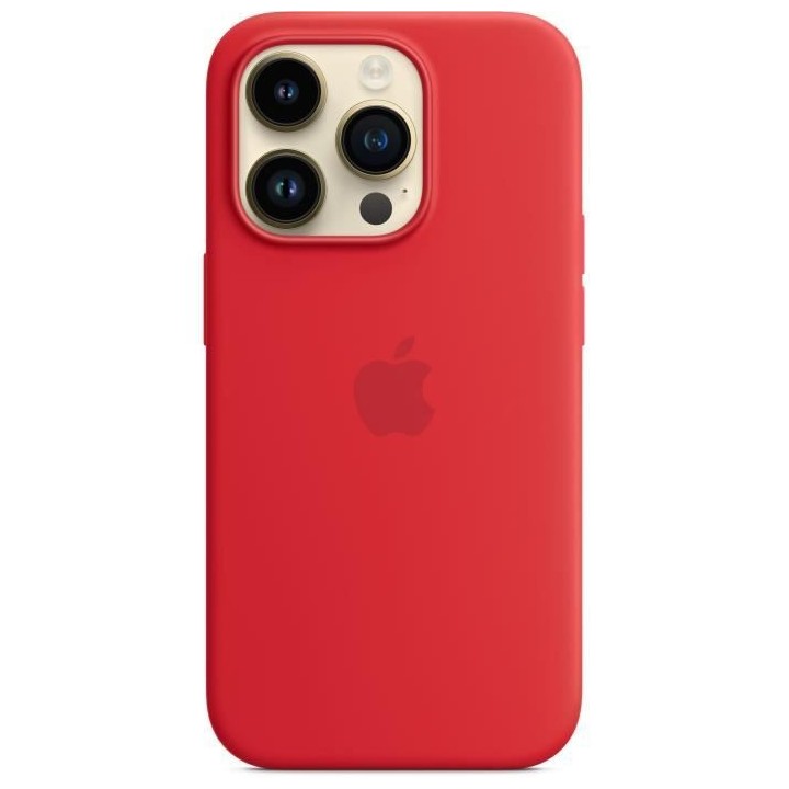 APPLE Coque en silicone pour iPhone 14 Pro avec MagSafe - Rouge