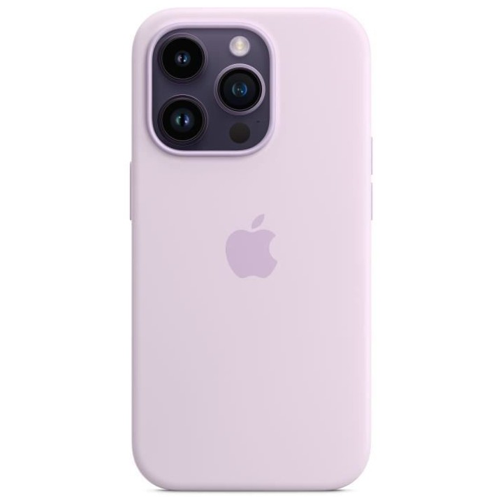 APPLE Coque en silicone pour iPhone 14 Pro avec MagSafe - Rose craie
