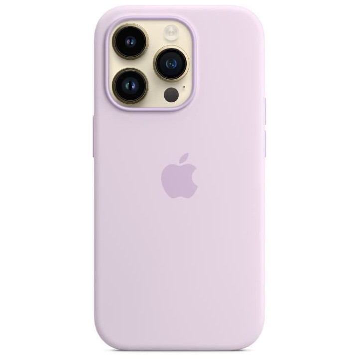 APPLE Coque en silicone pour iPhone 14 Pro avec MagSafe - Rose craie