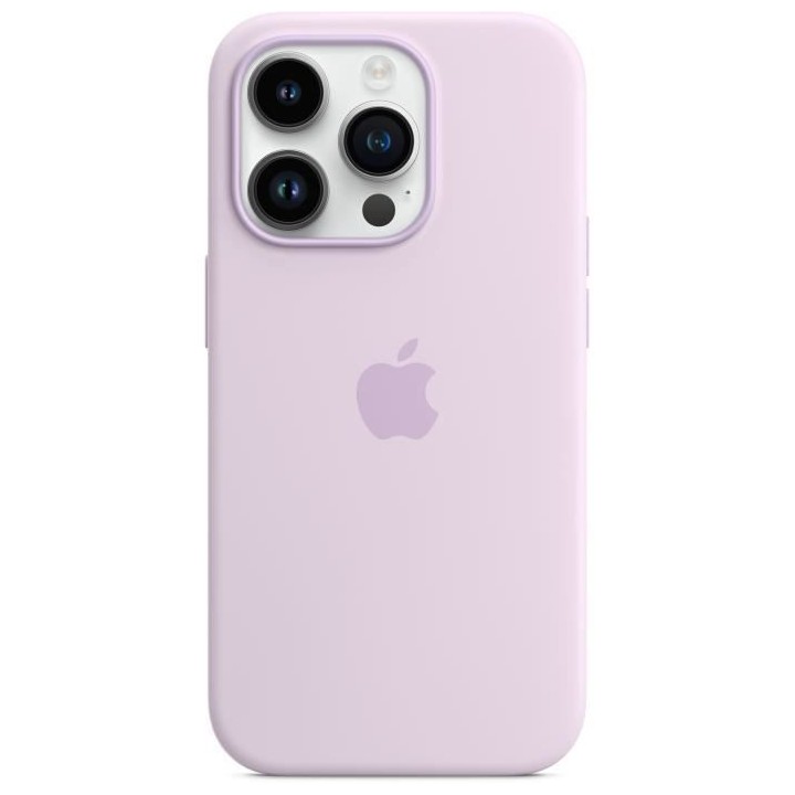 APPLE Coque en silicone pour iPhone 14 Pro avec MagSafe - Rose craie