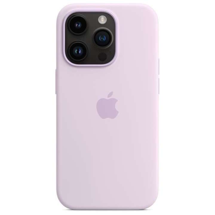 APPLE Coque en silicone pour iPhone 14 Pro avec MagSafe - Rose craie