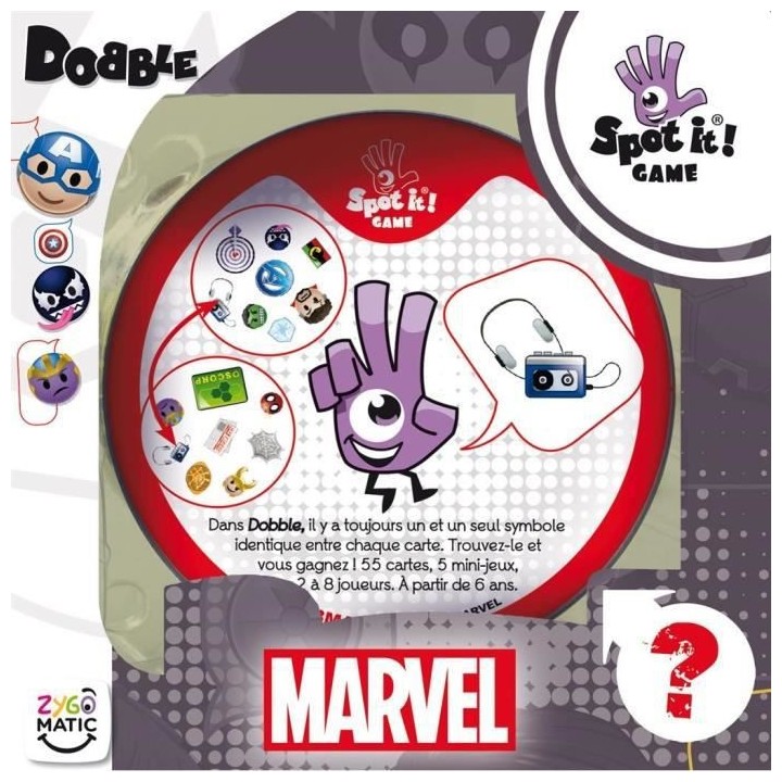 Zygomatic | Dobble : Marvel | Jeu de société | a partir de 6 ans | 2