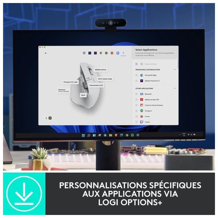 Logitech - Souris sans fil - MX Master 3S Performance, Ergonomique - P