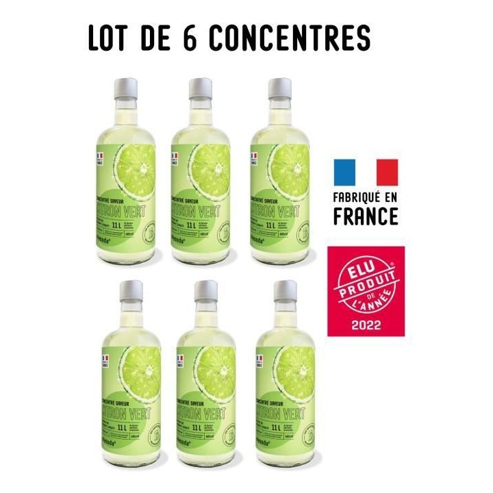 MYSODA - Lot de 6 Concentrés saveur Citron Vert 685ml