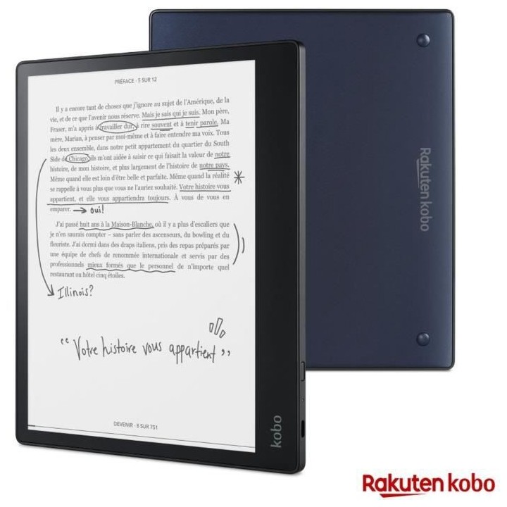 Pack Liseuse Bloc Note KOBO Elipsa - 10 - 32Go + Etui Sleepcover + Sty