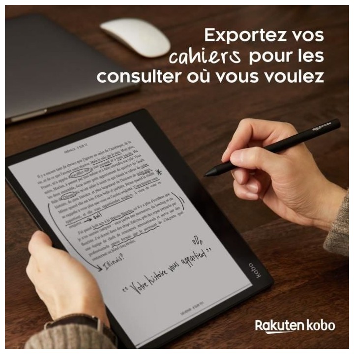 Pack Liseuse Bloc Note KOBO Elipsa - 10 - 32Go + Etui Sleepcover + Sty