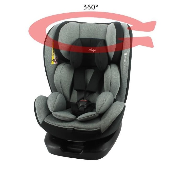 Siege auto Isofix Migo NANIA - Pivotant 360° - Dos et face route - Gr