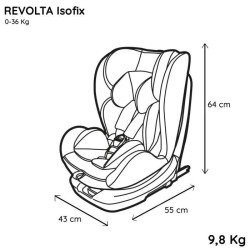 Siege auto Isofix Migo NANIA - Pivotant 360° - Dos et face route - Groupe 0/1/2/3 - 0-36kg