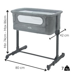 Lit bébé cododo DODI NANIA - Lit d'appoint 2 en 1 - Ultra confort matelas 4cm d'épaisseur - Winnie