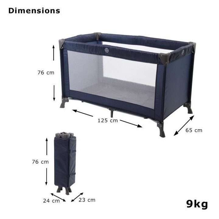 Lit parapluie bébé SODA NANIA - Facile a plier - Naissance a 15kg -