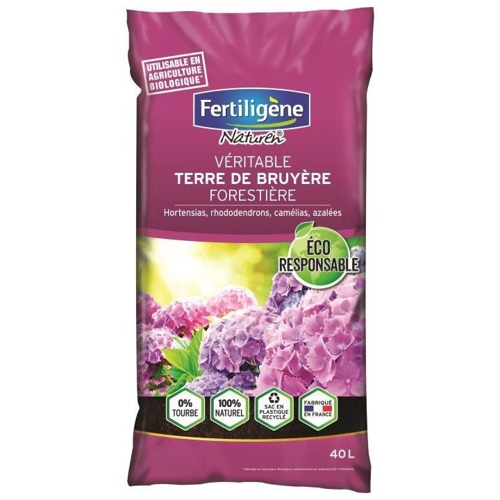 FERTILIGENE Véritable terre de bruyere forestiere Naturen - 40 L