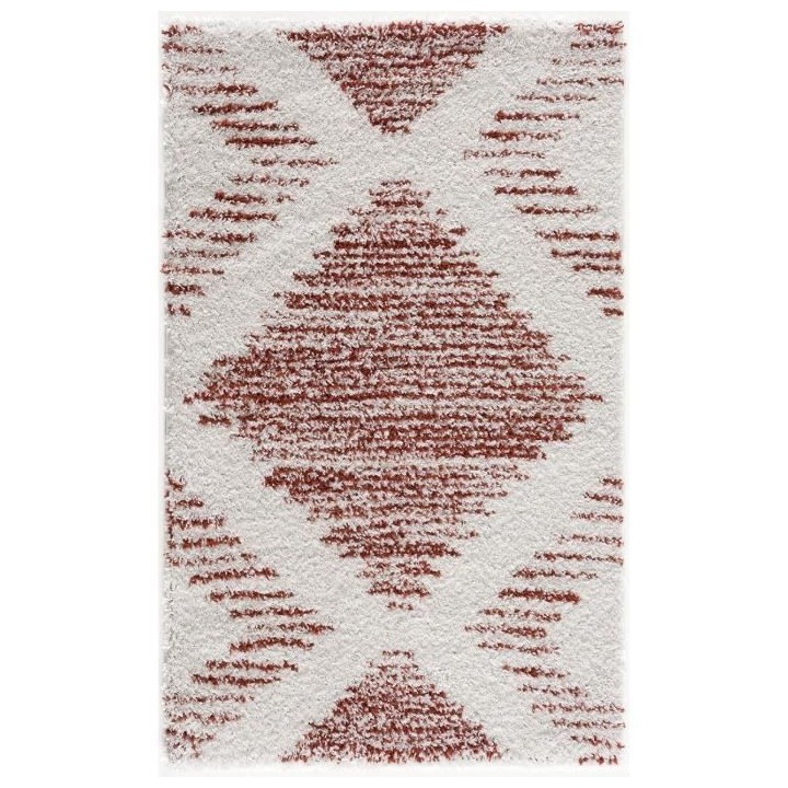 NAZAR Tapis de salon Shaggy longues meches style Berbere OIA- 120 x 16